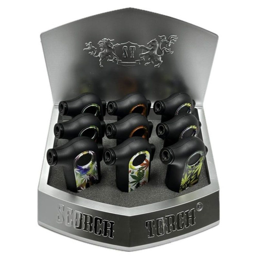 Scorch Torch 61757 mini table torch lighter set 9 pieces per display compact refillable torch for kitchen and utility use with strong flame output