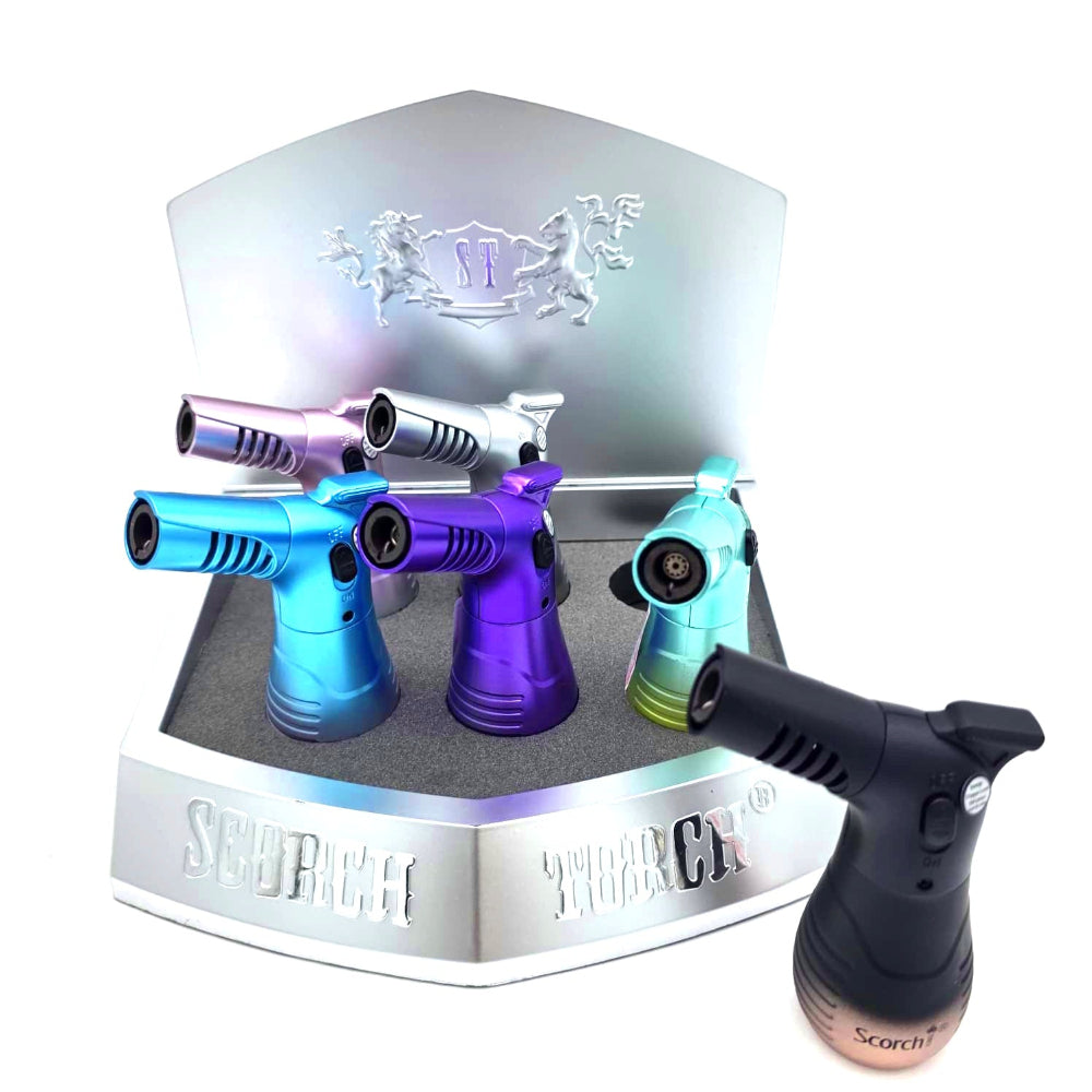 Scorch Torch single flame torch lighter model 61871 6 per pack designed for strong and reliable ignition.