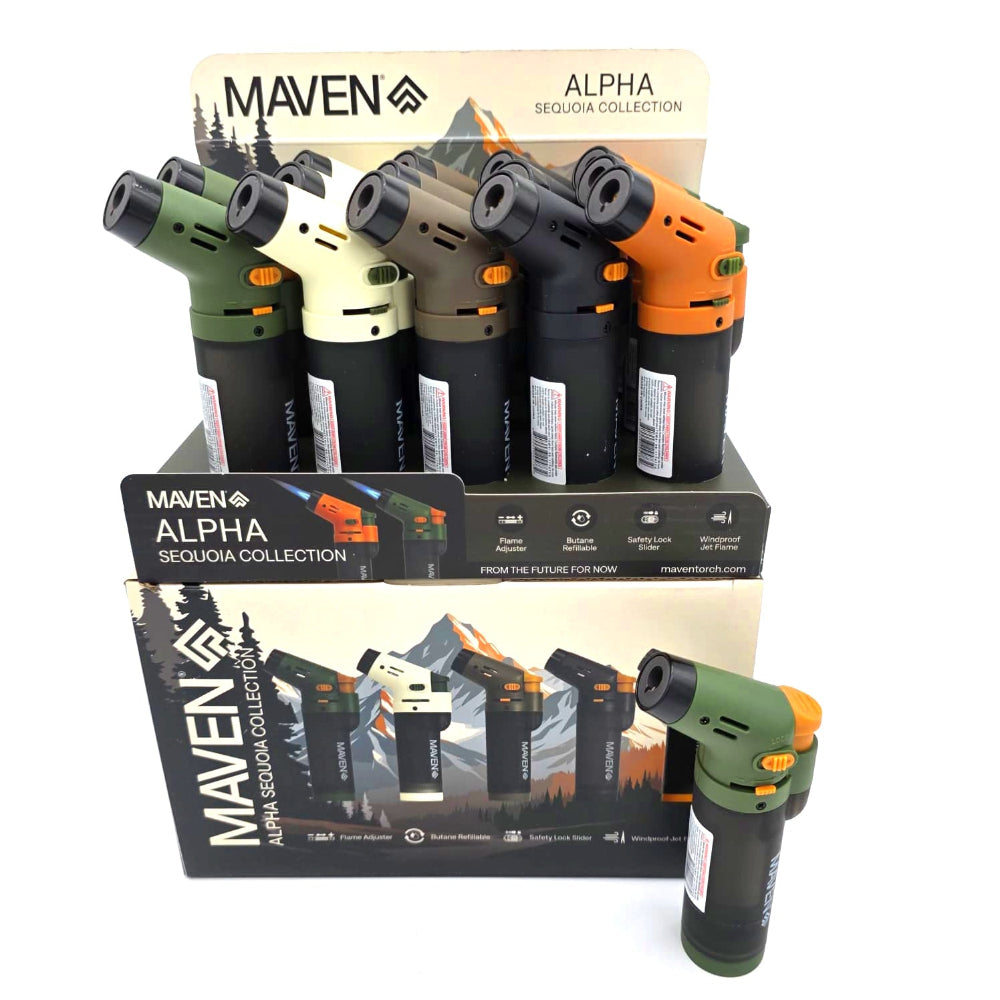 Sequoia Collection Mave Alpha torch set, high-quality refillable torches with powerful flame and convenient everyday use design