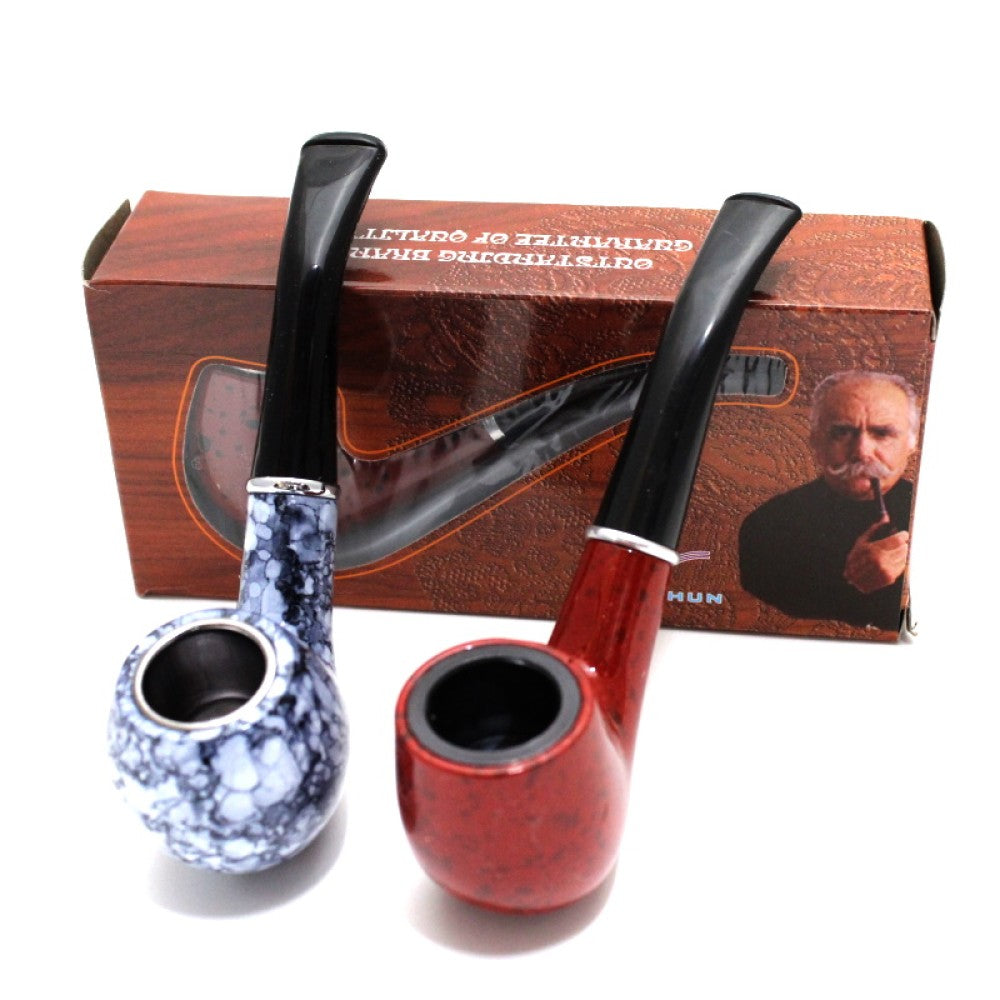 Sherlock Style Durable Tobacco Pipe with Classic Curved Design and Long Lasting Construction**