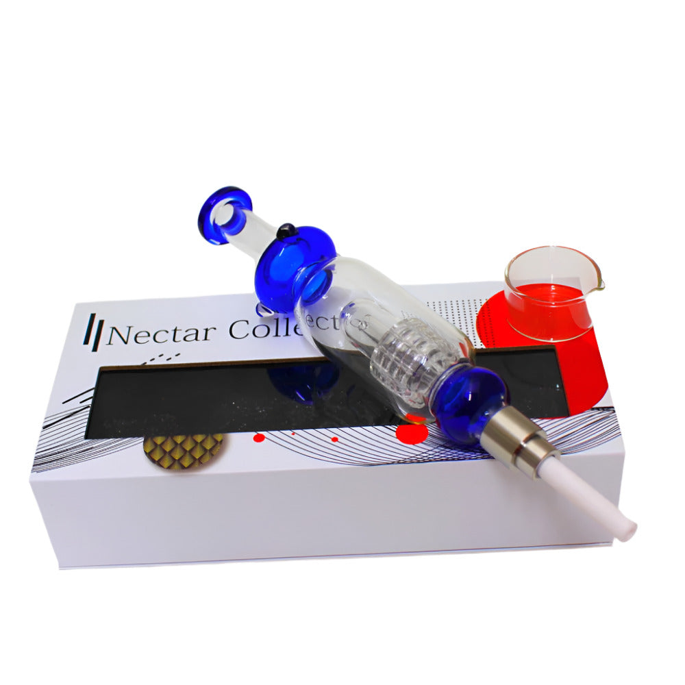 Shower Head Perc Straw Kit with Screw Nail featuring glass straw design and built-in shower head percolator for smoother airflow and portable dabbing use