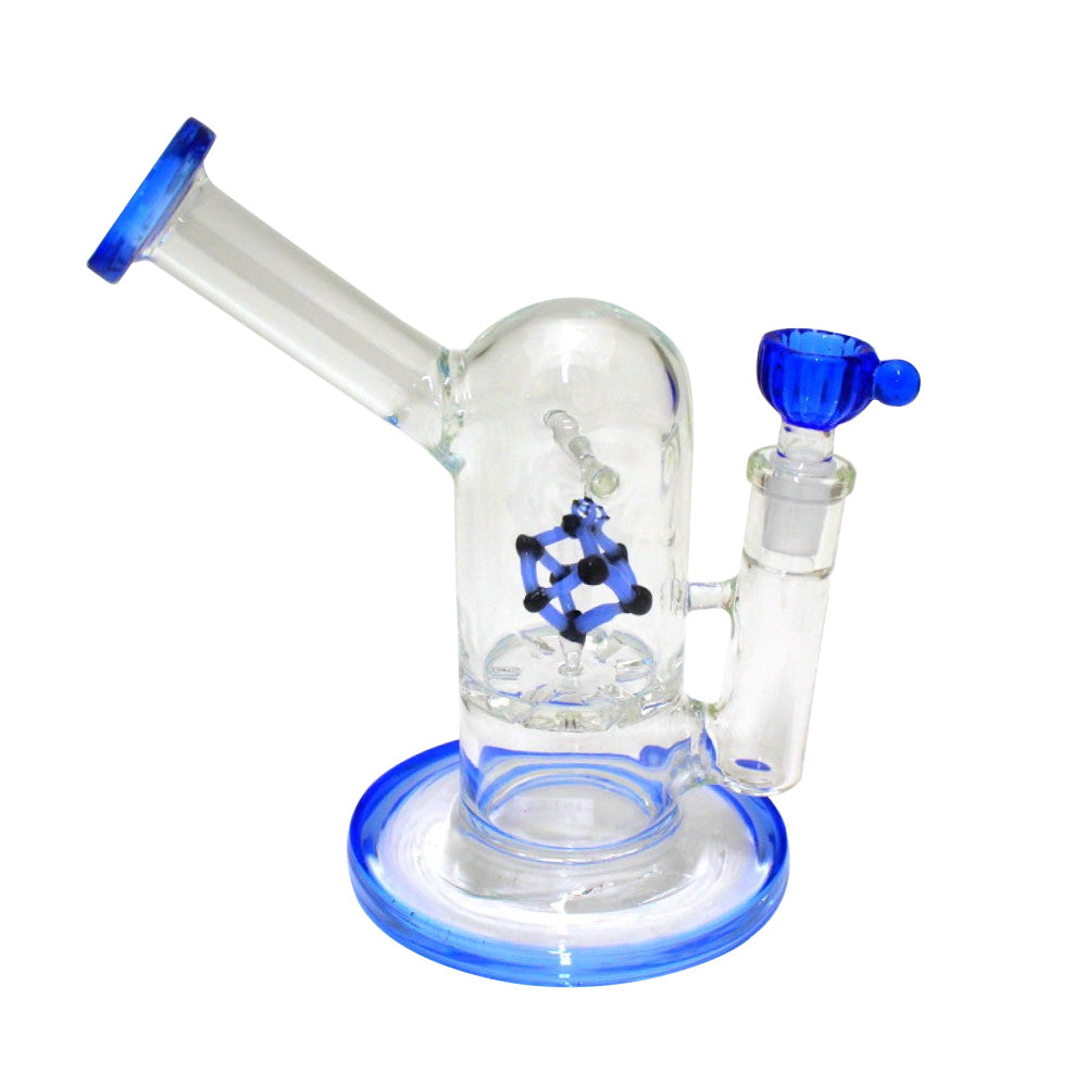 Recycle side arm dab rig water pipe with bowl glass bong featuring recycling chamber design for enhanced filtration and smooth concentrate vapor experience