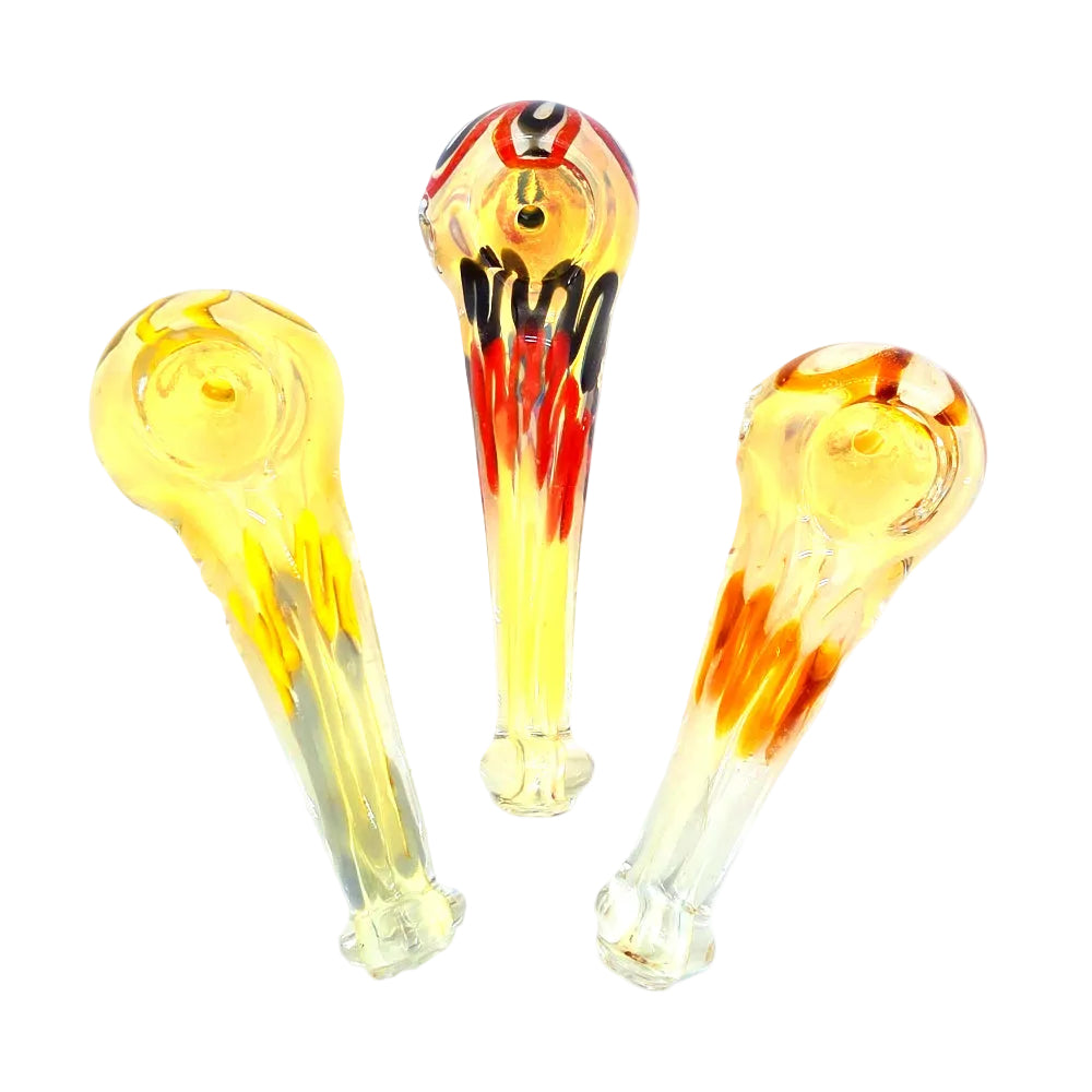 Skinny swirl color heavy duty glass hand pipe made from thick durable glass with slim design, vibrant swirl pattern, and smooth airflow for easy use.