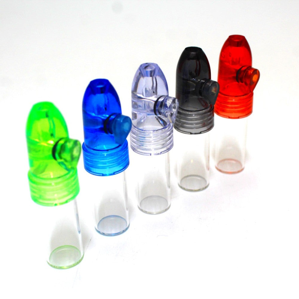 Small fancy snuff bullet plastic container durable pocket friendly design for convenient dispensing