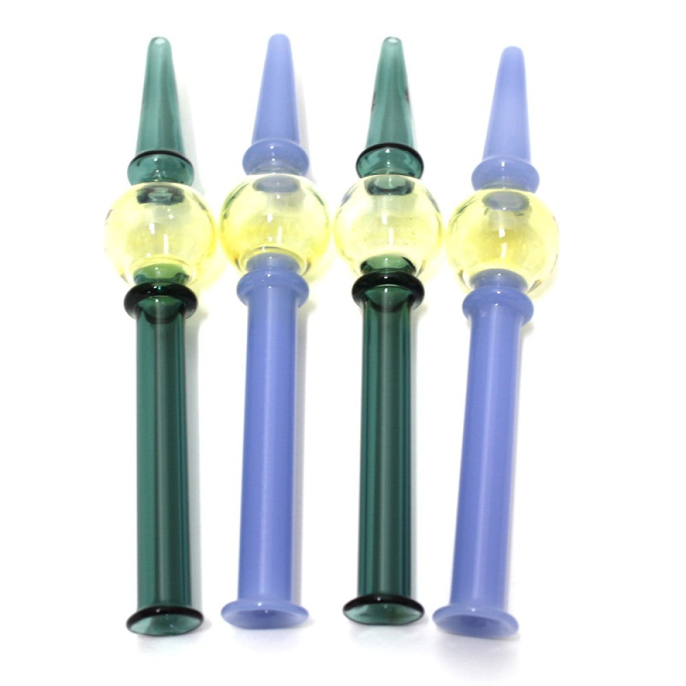 Solid Color Glass Straw Kit with decorative design featuring durable glass construction and portable dabbing accessory functionality.
