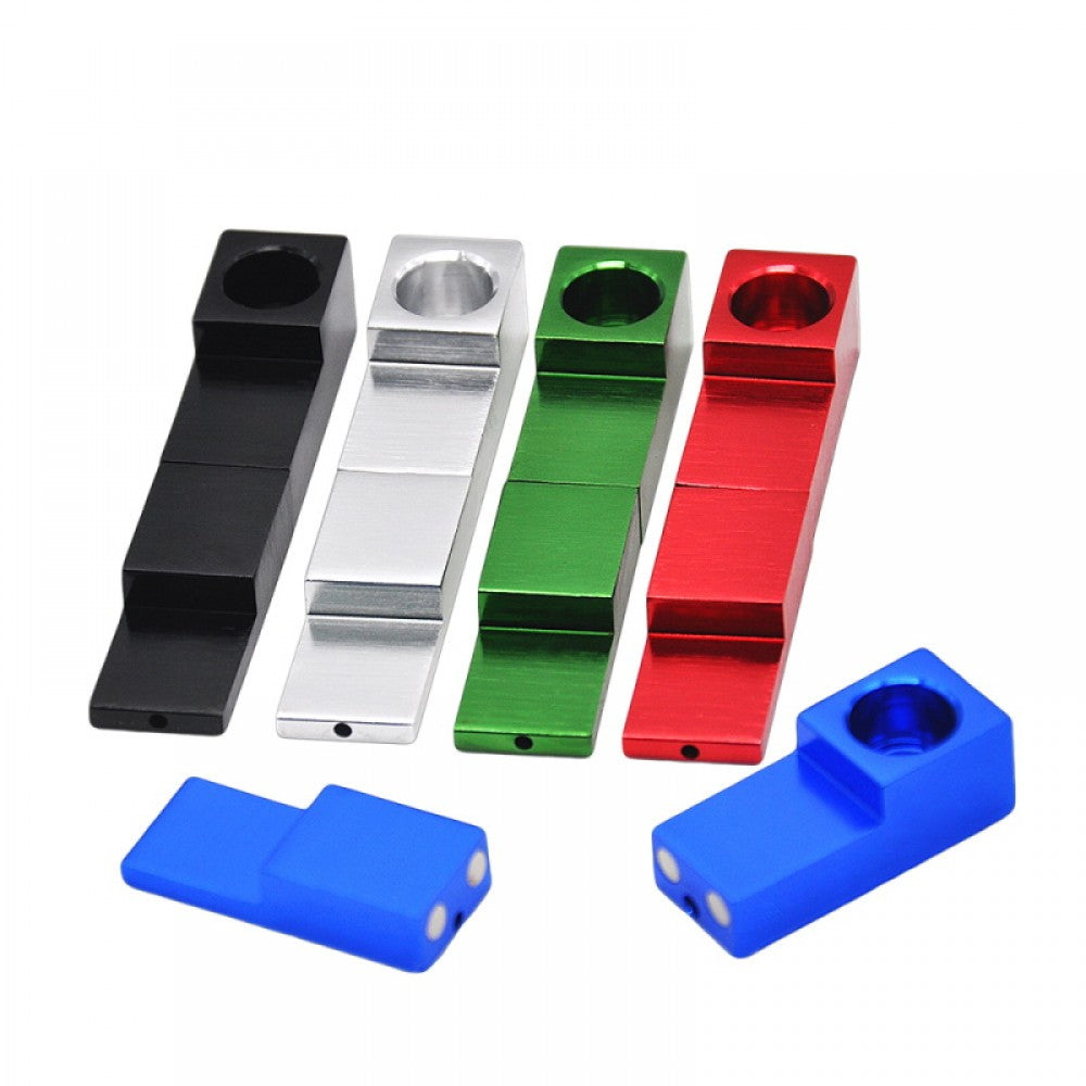 Solid Color Metal Pipe With Magnetic Joint featuring durable metal construction, secure magnetic connection, and compact portable design.