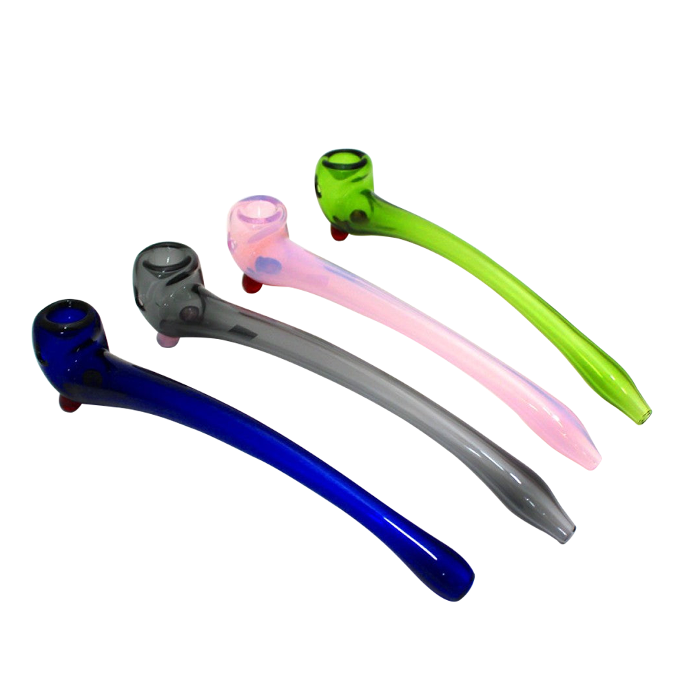 Solid Color Skinny Sherlock Pipe with Sleek Minimalist Design and Durable Glass Construction**