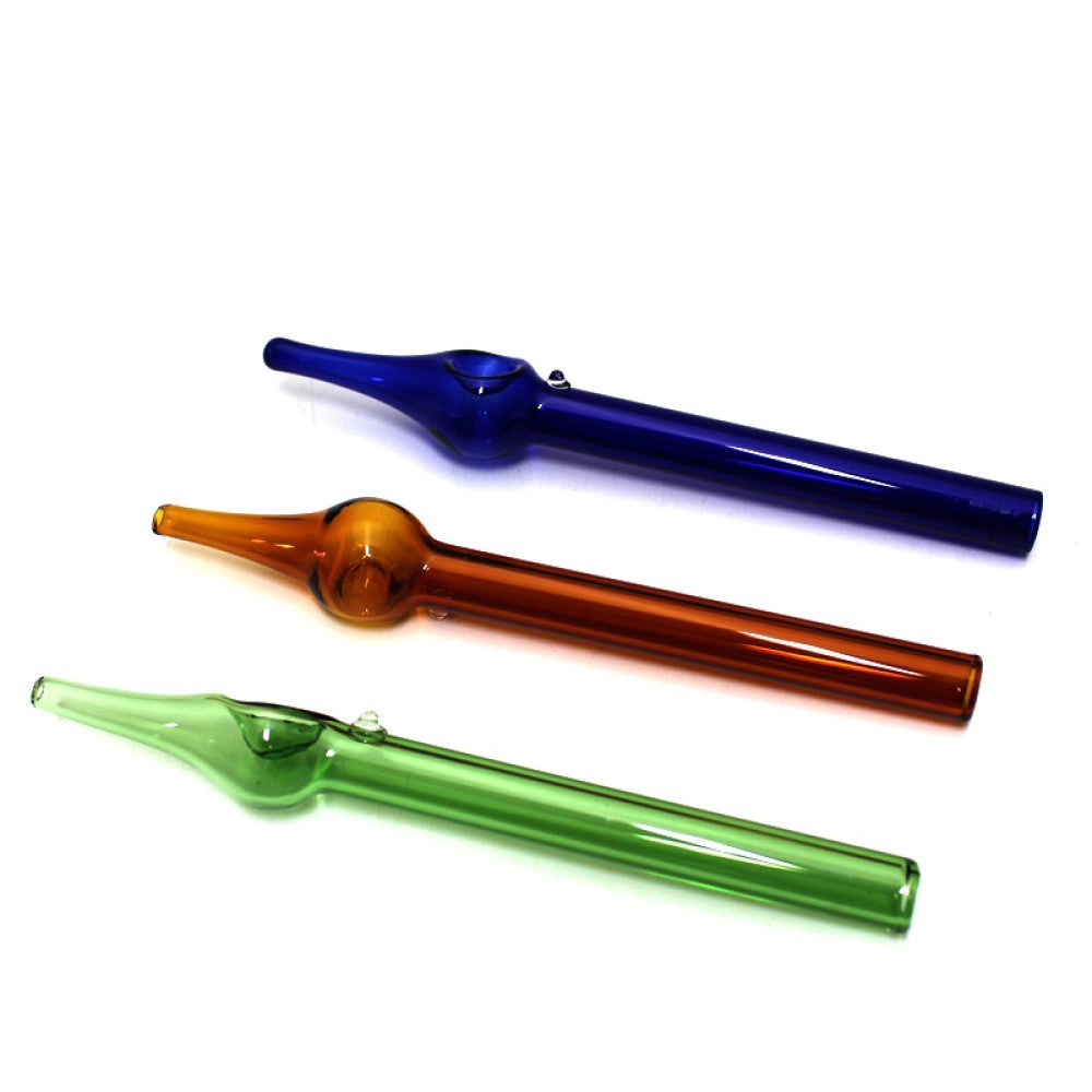 Solid color tube glass honey straw kit with durable glass construction, portable design, reusable components, and stylish finish.