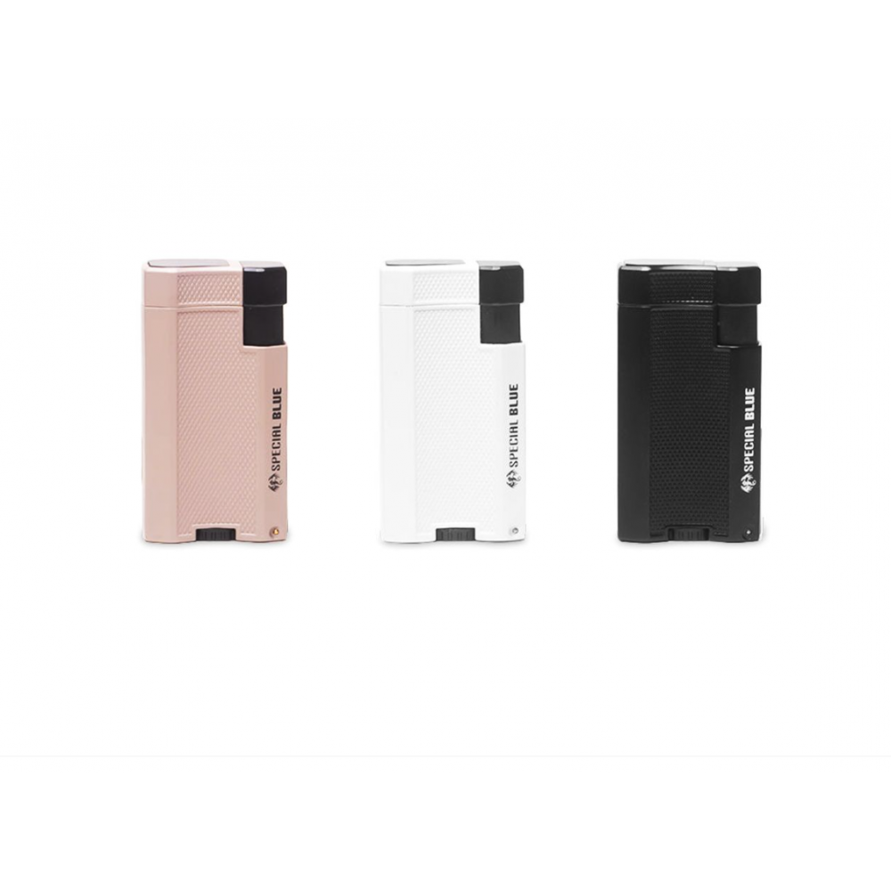 Special Blue Catalyst Cigar Torch with powerful jet flame, wind-resistant performance, refillable butane system, and 9-piece pack packaging.