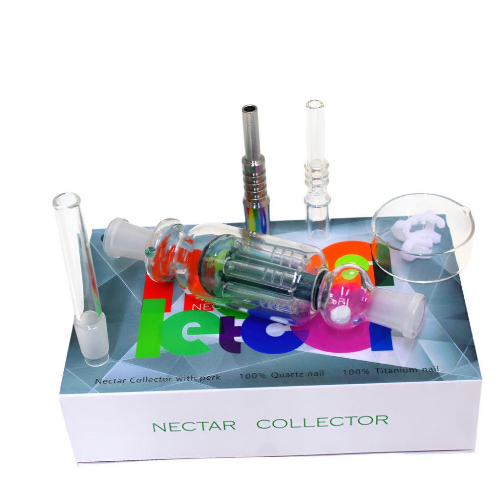 Straw kit with perk 14mm, durable heat-resistant smoking accessory with compact portable design and smooth airflow performance.