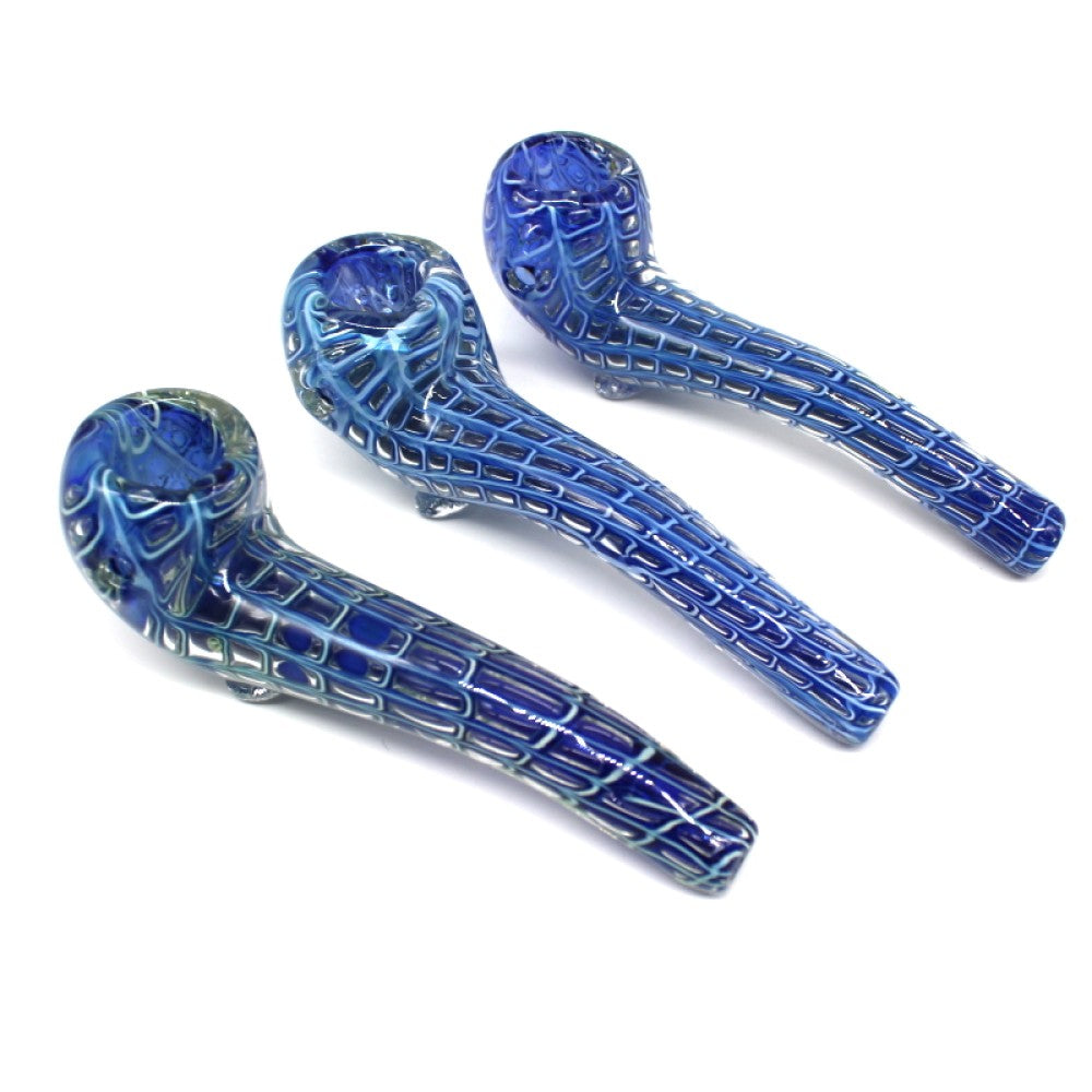 Swirl Design Color Sherlock Pipe with Vibrant Artistic Glass Patterns and Durable Construction**