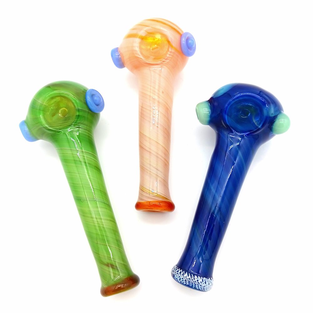 Swirl color heavy duty glass hand pipe shop