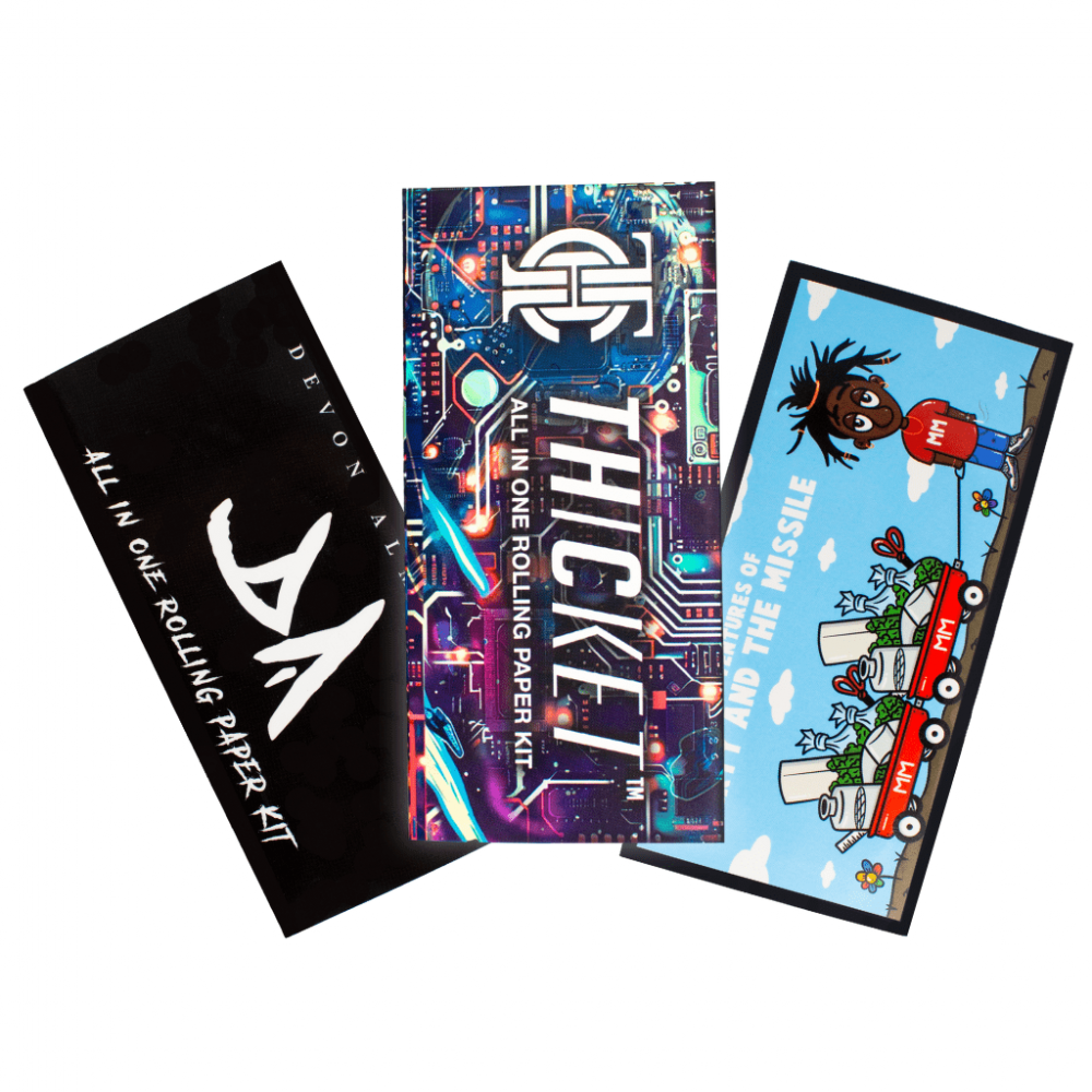 Thicket All-In-One Rolling Papers Kit 30 count pack featuring rolling papers and essential accessories in a convenient compact package for easy use.