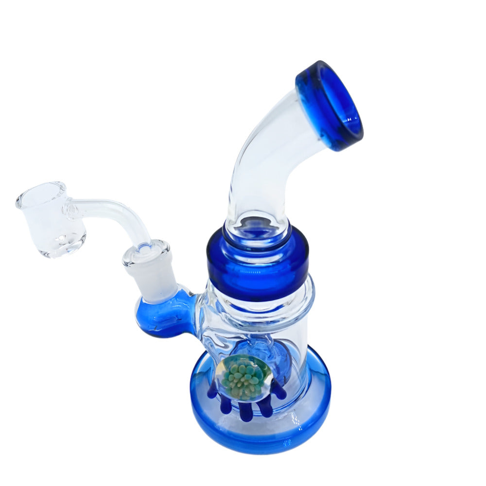 Tube color hand design dab rig water pipe with 14mm male banger shop