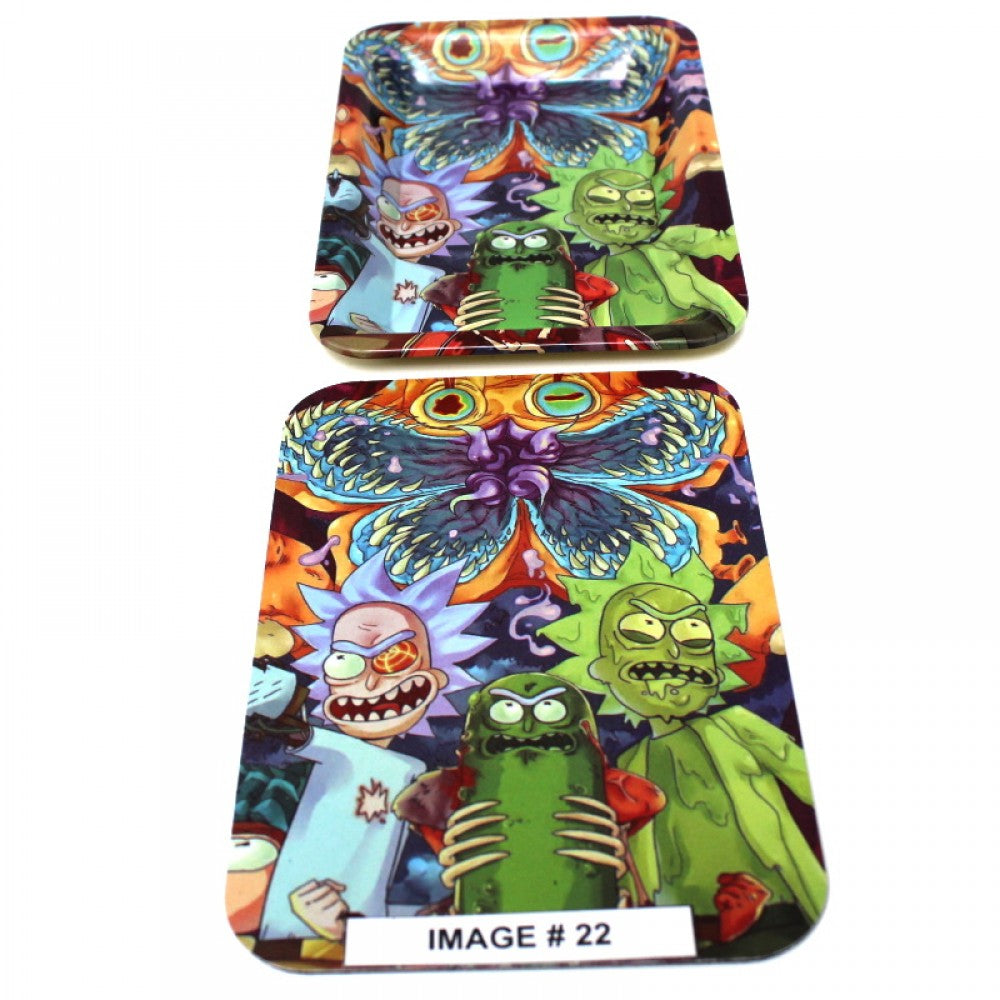 Two section art metal tray with magnetic top cover, durable and smooth surface for organized use.