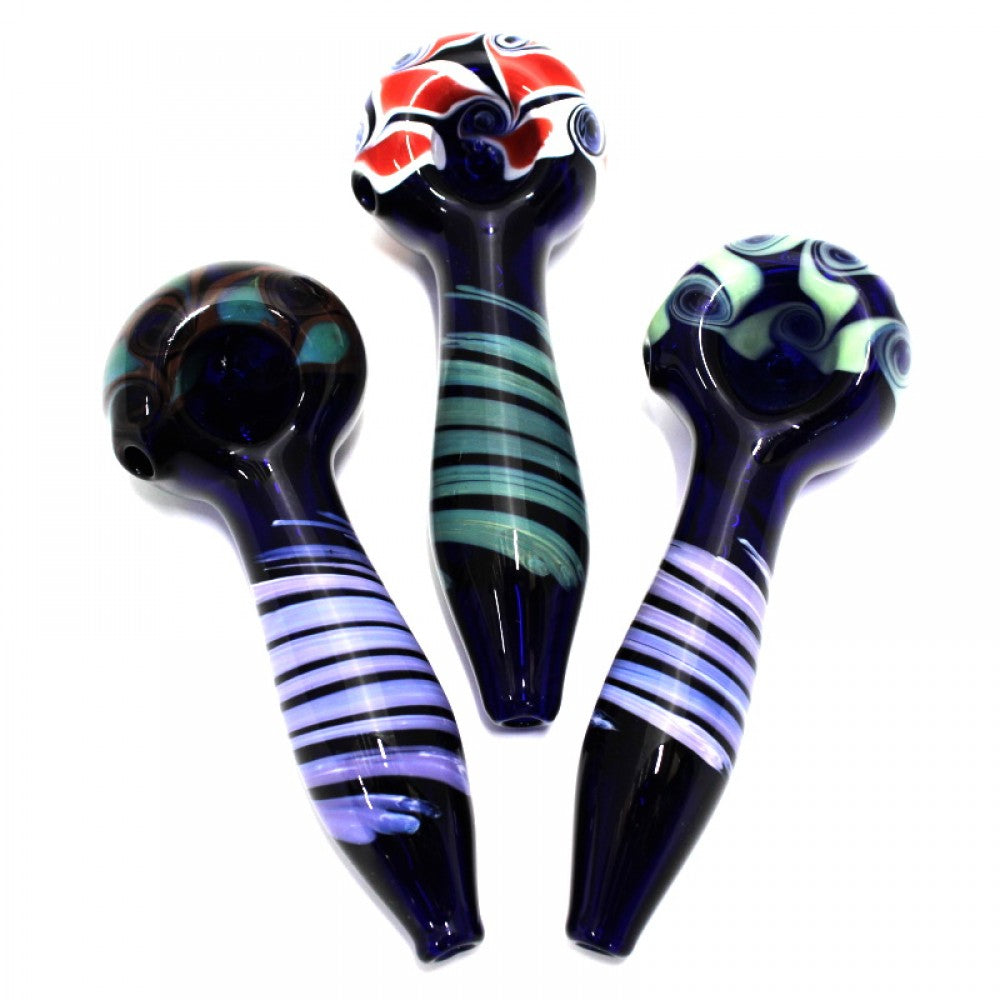 USA Color New Heavy Duty Glass Hand Pipe with Patriotic Red White Blue Design and Durable Borosilicate Glass Construction**