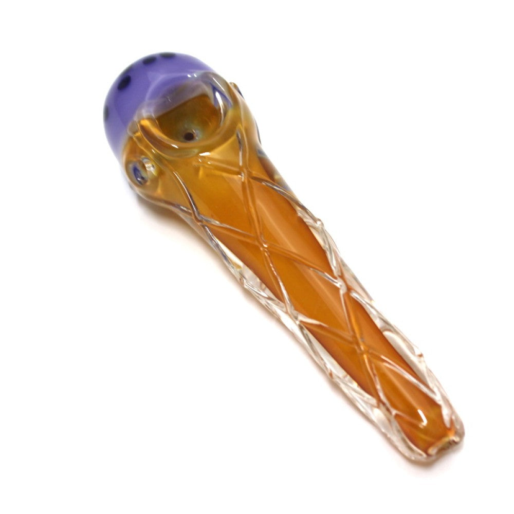 USA Color Ice Cream Shape Assorted Tube Color Heavy Duty Glass Hand Pipe featuring a unique ice cream-inspired design, vibrant assorted colors, and thick durable glass construction.