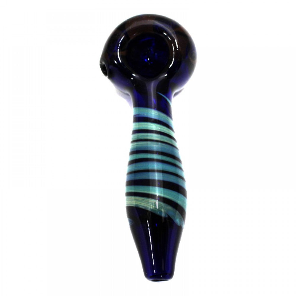 USA Color New Heavy Duty Glass Hand Pipe featuring vibrant color accents, thick durable glass construction, and a handcrafted design for long-lasting use.