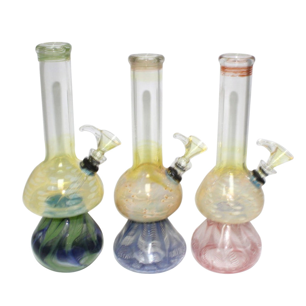 USA Made Double Round Base Water Pipe Regular featuring durable glass construction, a stable double round base, and a classic design.