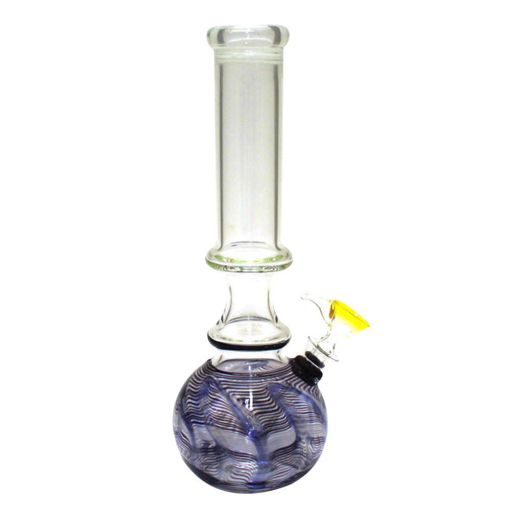USA Made Round Art Double Step Water Pipe Regular featuring durable thick glass construction, unique double step round art design, and stable base.