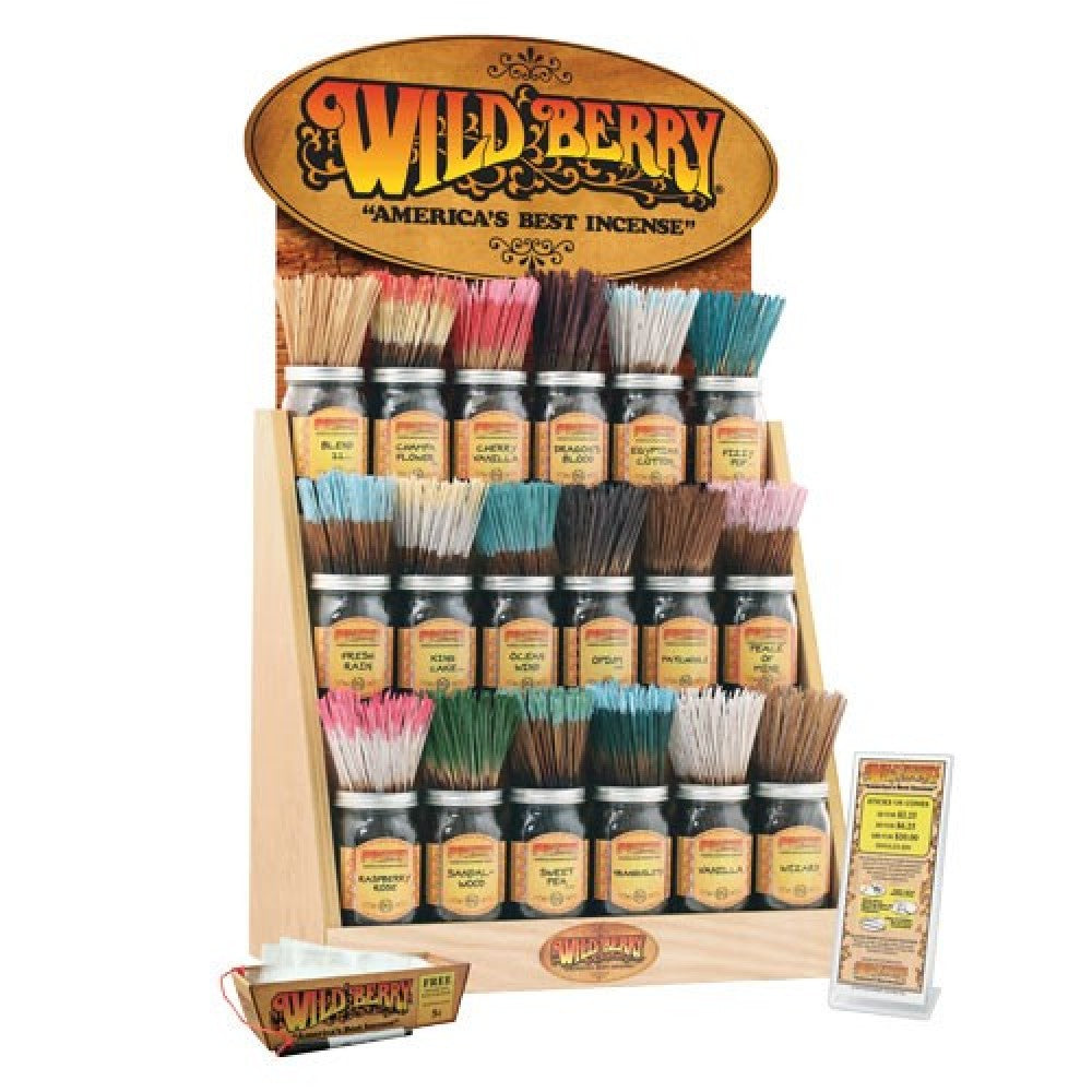 Wild Berry Display Incense Starter Kit ST18 assorted fragrance incense sticks retail display pack long lasting aroma ideal for home and shop use.
