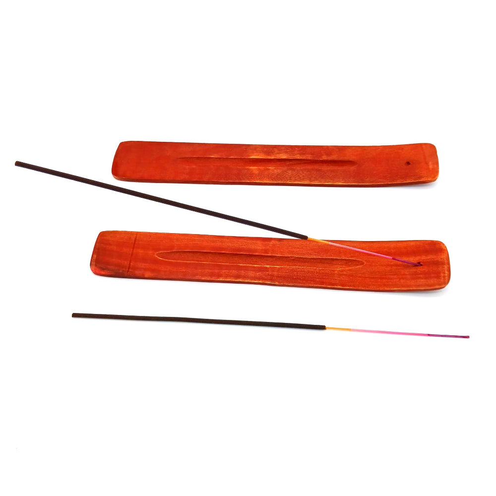 Plain wooden incense burner natural stick holder made from durable wood minimalist design for incense sticks ideal for meditation yoga and relaxation use.