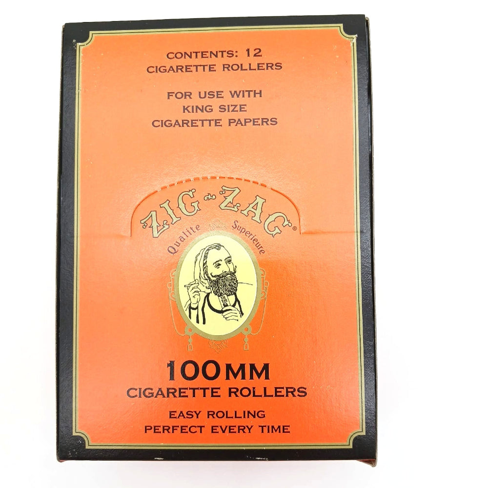 Zig Zag king size cigarette rollers 100mm, 12 pack set, durable rolling tools designed for easy, smooth, and consistent cigarette rolling experience.
