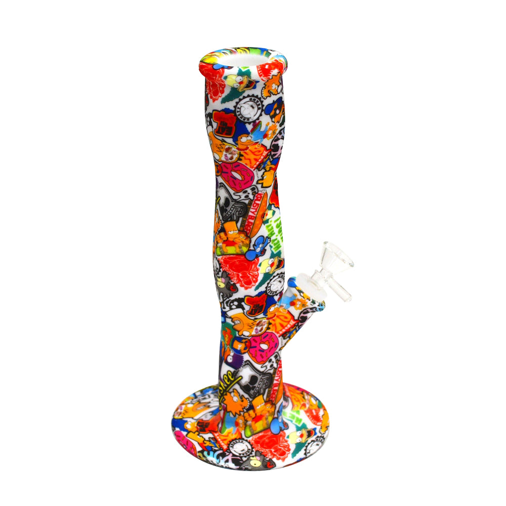 10.5" Silicon Multi Color Straight Water Pipe