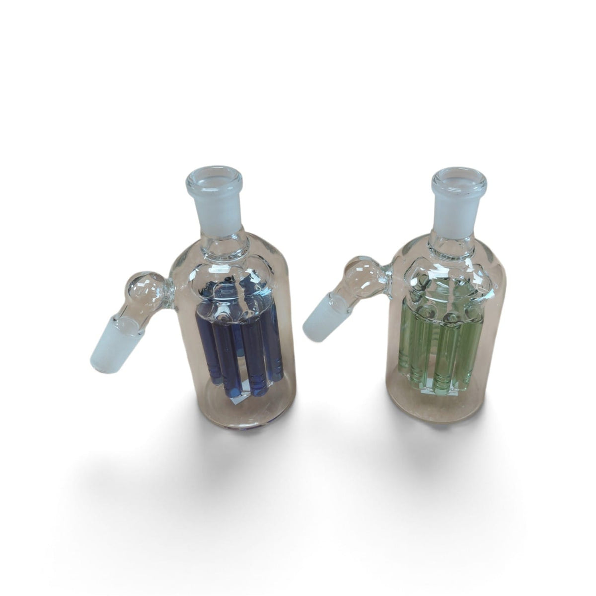 90 Degree Ash Catcher With Tree Percolator 14 MM Female to 14 MM Male
