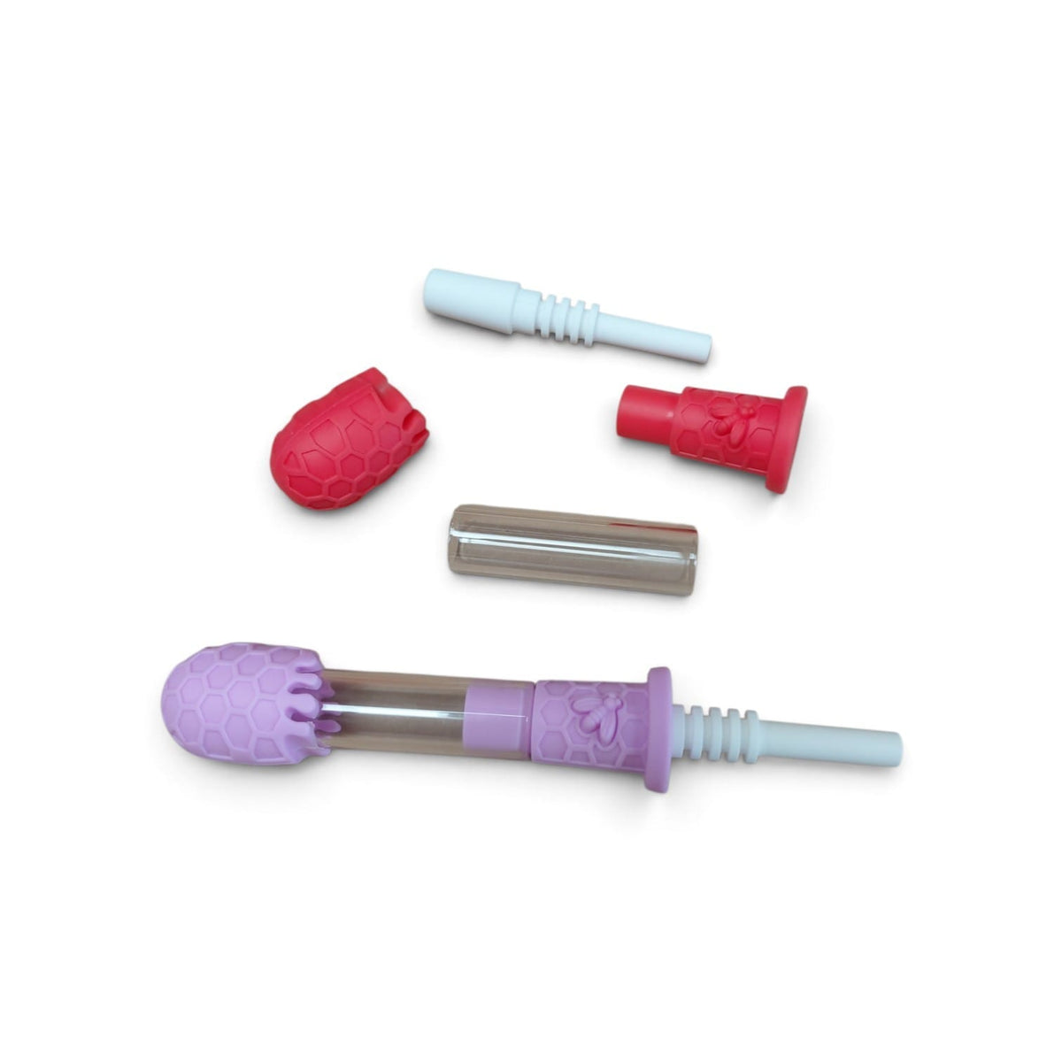 4.5'' Silicone And Glass Straw NC Kit W/ 14 MM Ceramic Nail