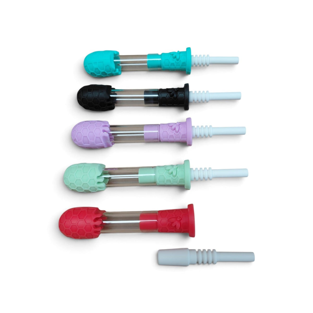 4.5'' Silicone And Glass Straw NC Kit W/ 14 MM Ceramic Nail