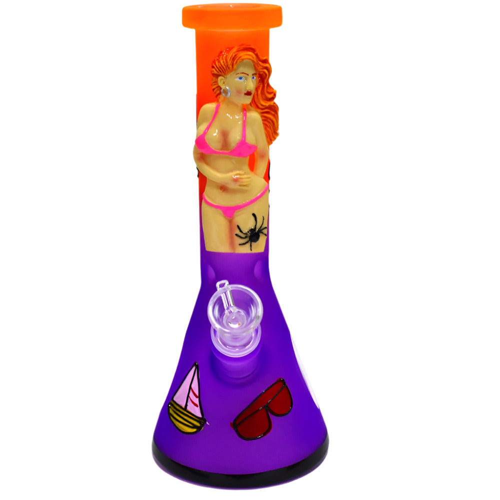 10'' Colorful Art Glass Water Pipe G-G