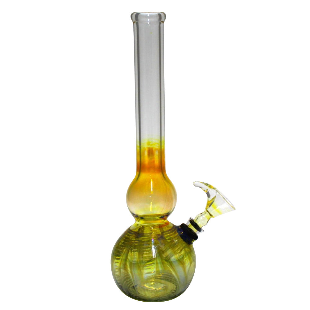 10'' Gold Fumed Beaker Art Design Water Pipe Regular