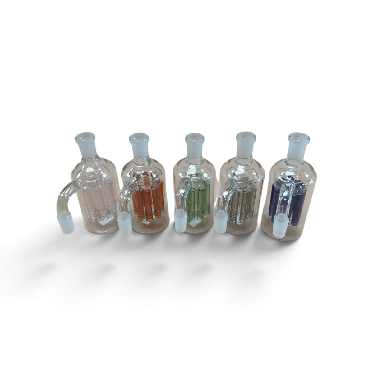 90 Degree Ash Catcher With Tree Percolator 14 MM Female to 14 MM Male