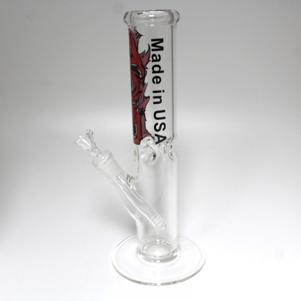 12'' USA MADE Sticker Design Straight Water Pipe G -G