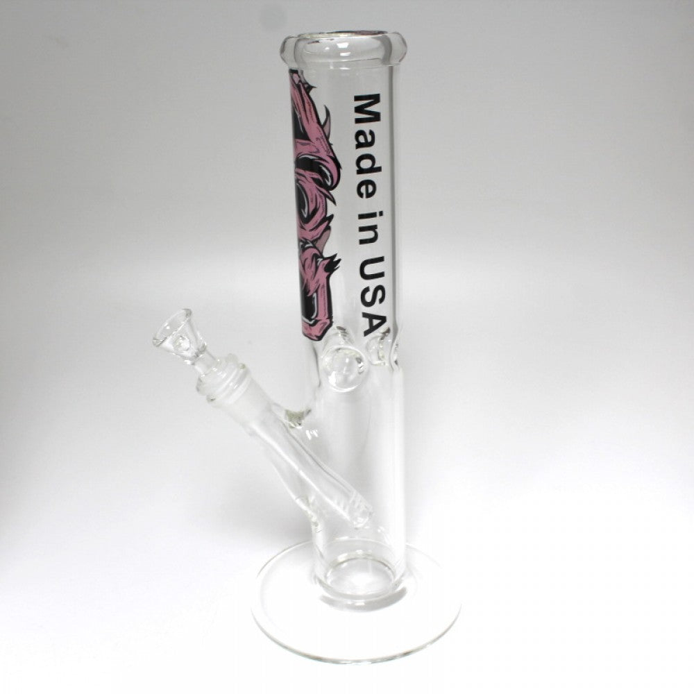 12'' USA MADE Sticker Design Straight Water Pipe G -G