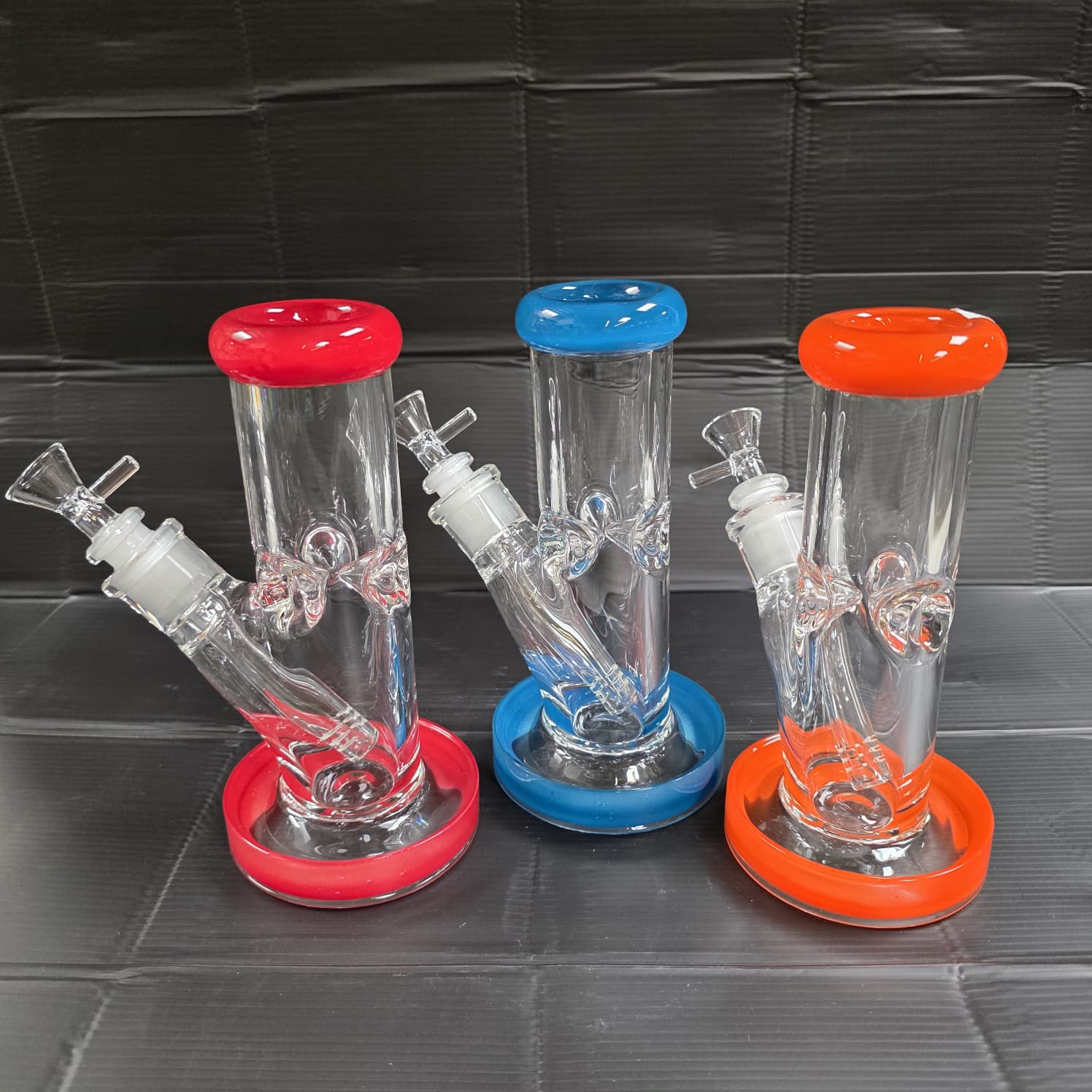 8" 9MM Tube Color Straight Water Pipe G-G