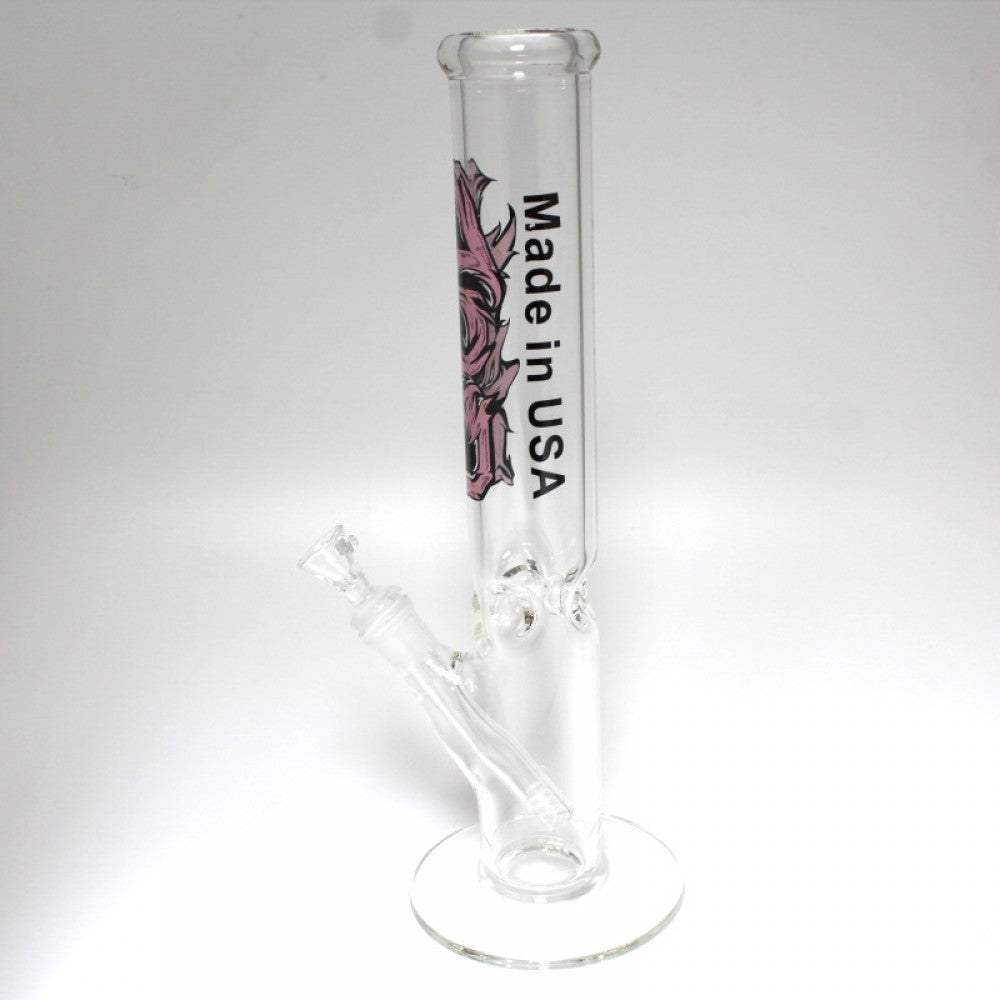 14'' USA MADE Sticker Design Straight Water Pipe G -G