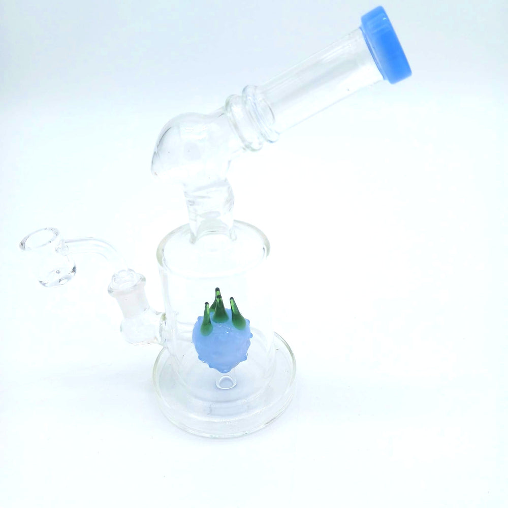 Side arm dab rig glass water pipe with 14mm male banger, sturdy construction for smooth diffusion, better airflow, and clean vapor performance.