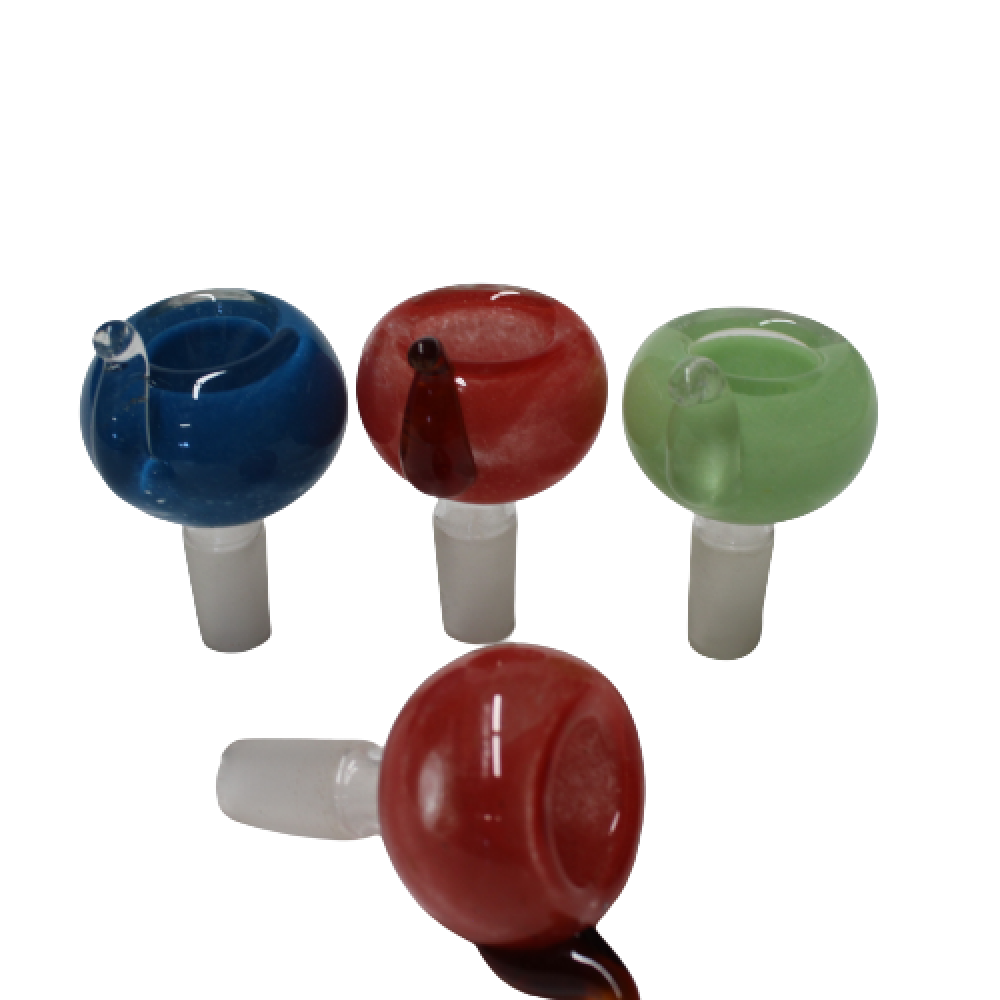 14MM Male Solid Color Glass Bowl durable glass on glass accessory with vibrant solid color design smooth airflow heat resistant and easy cleaning use.