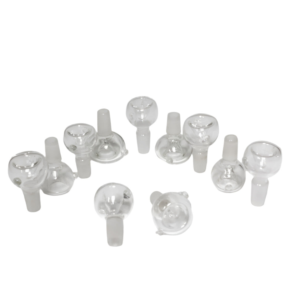 14MM Round Shape Male Clear Glass Bowl durable glass on glass accessory with classic round design smooth airflow heat resistant and easy to clean use.