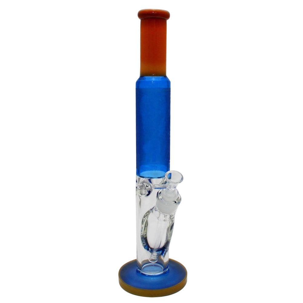 16.5" Straight Tube Multi Color Art Design Water Pipe G-G