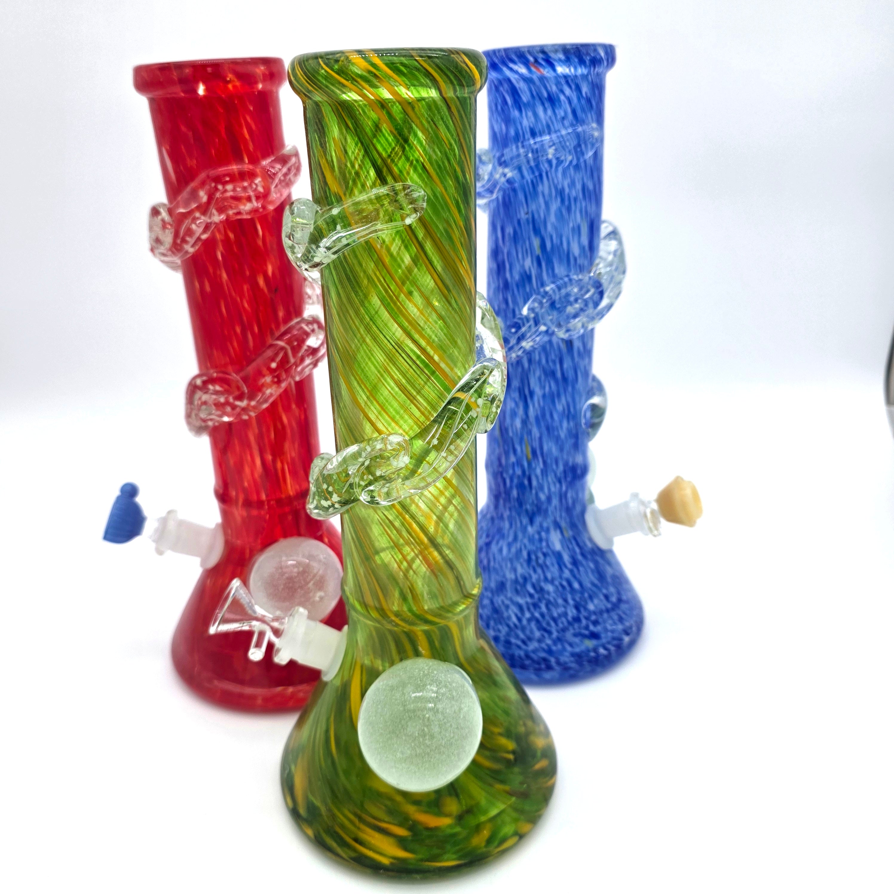 12'' Heavy Soft Glass Flower Vas water Pipe G-G