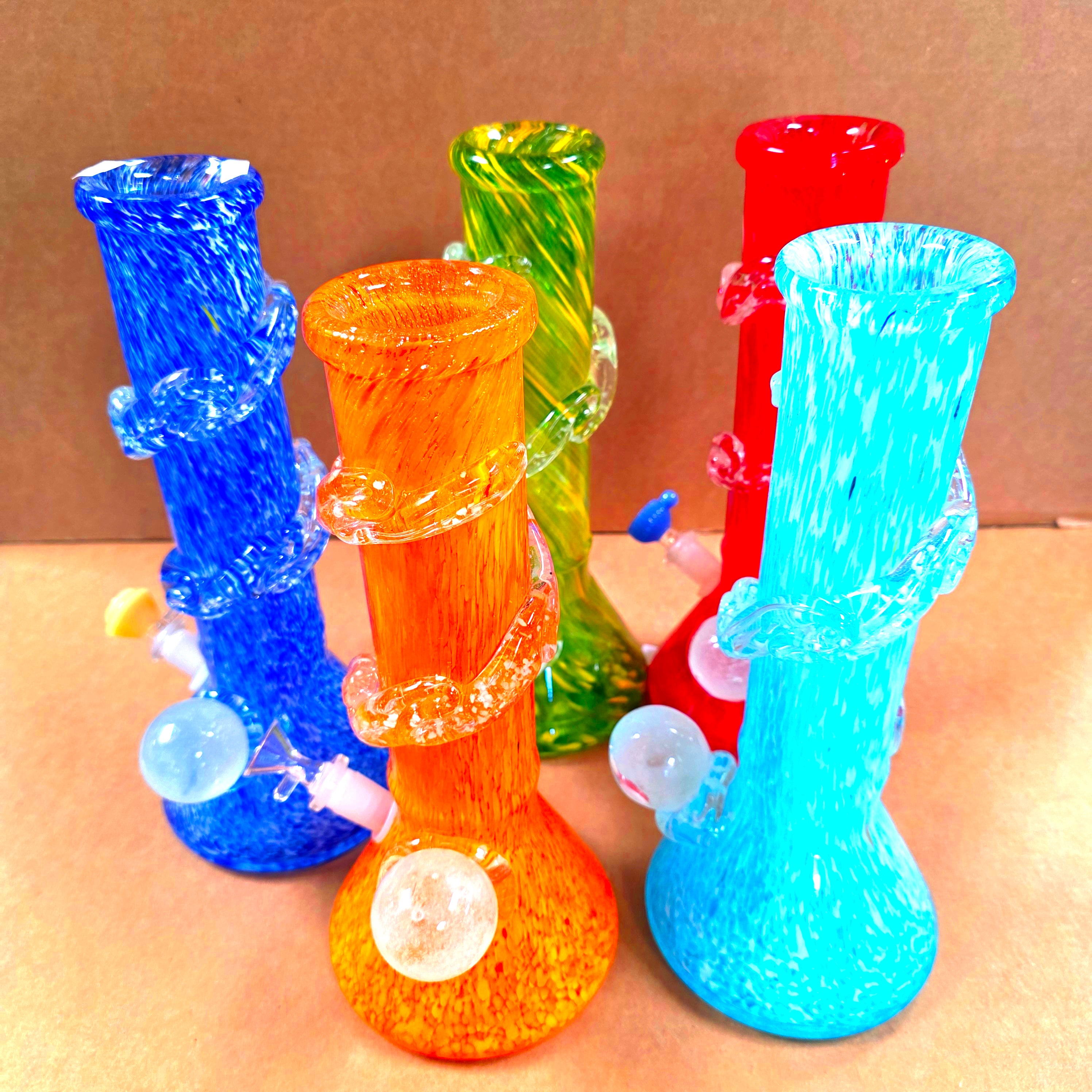 12'' Heavy Soft Glass Flower Vas water Pipe G-G