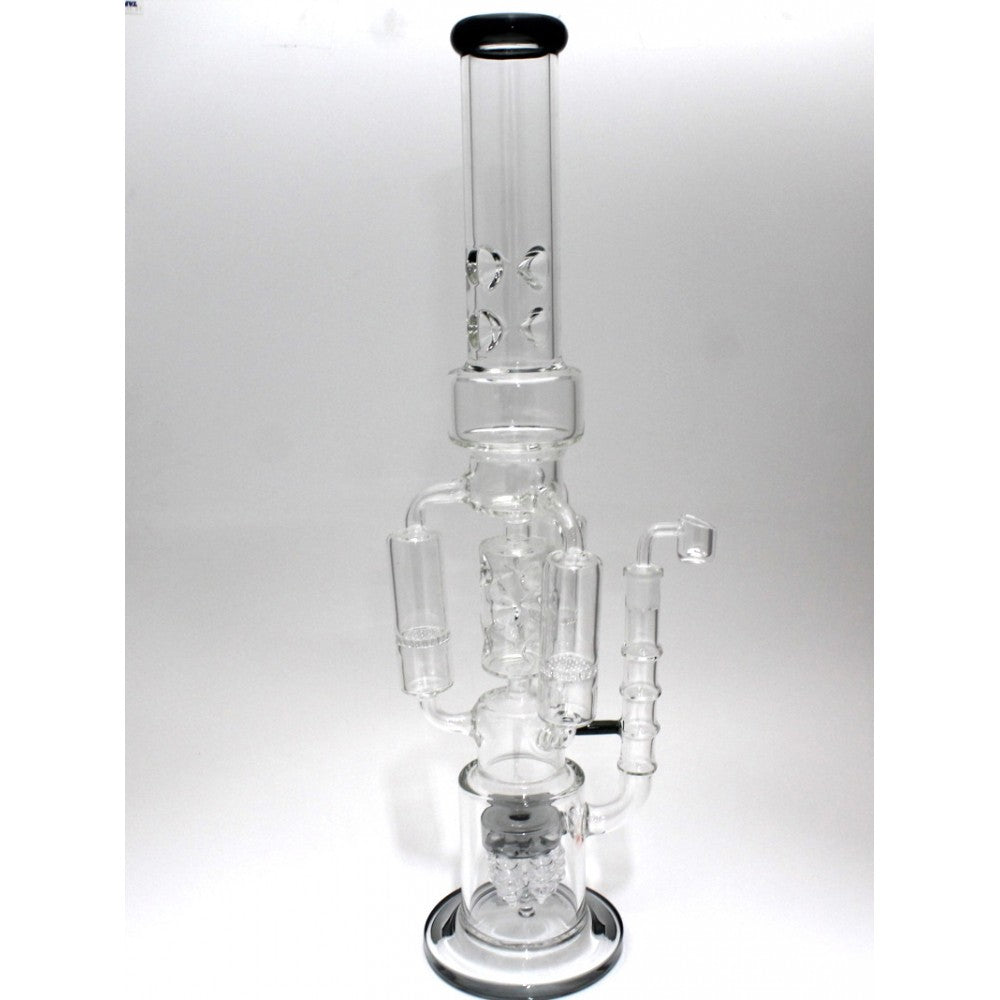 21'' Triple Honey Comb With 3 Handles New Design Heavy Water Pipe With Banger