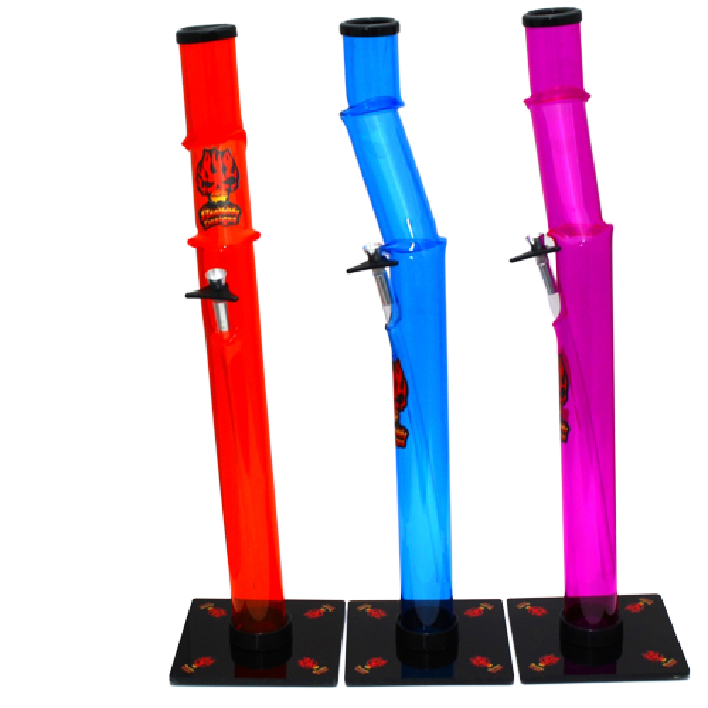 24'' Tall Flat Big Base Headway Designs Acrylic Dizzy Lizzy Water Pipe