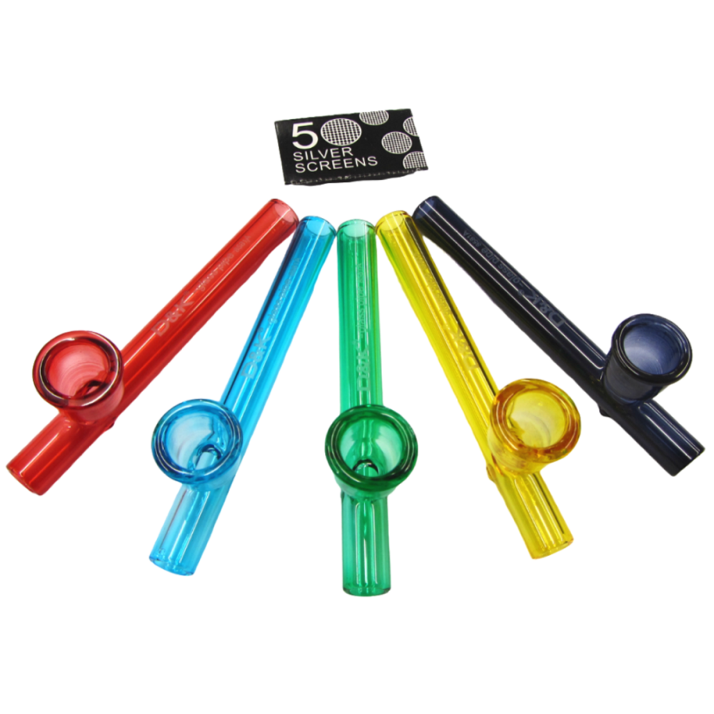 3" Assorted Color Glass Pipe