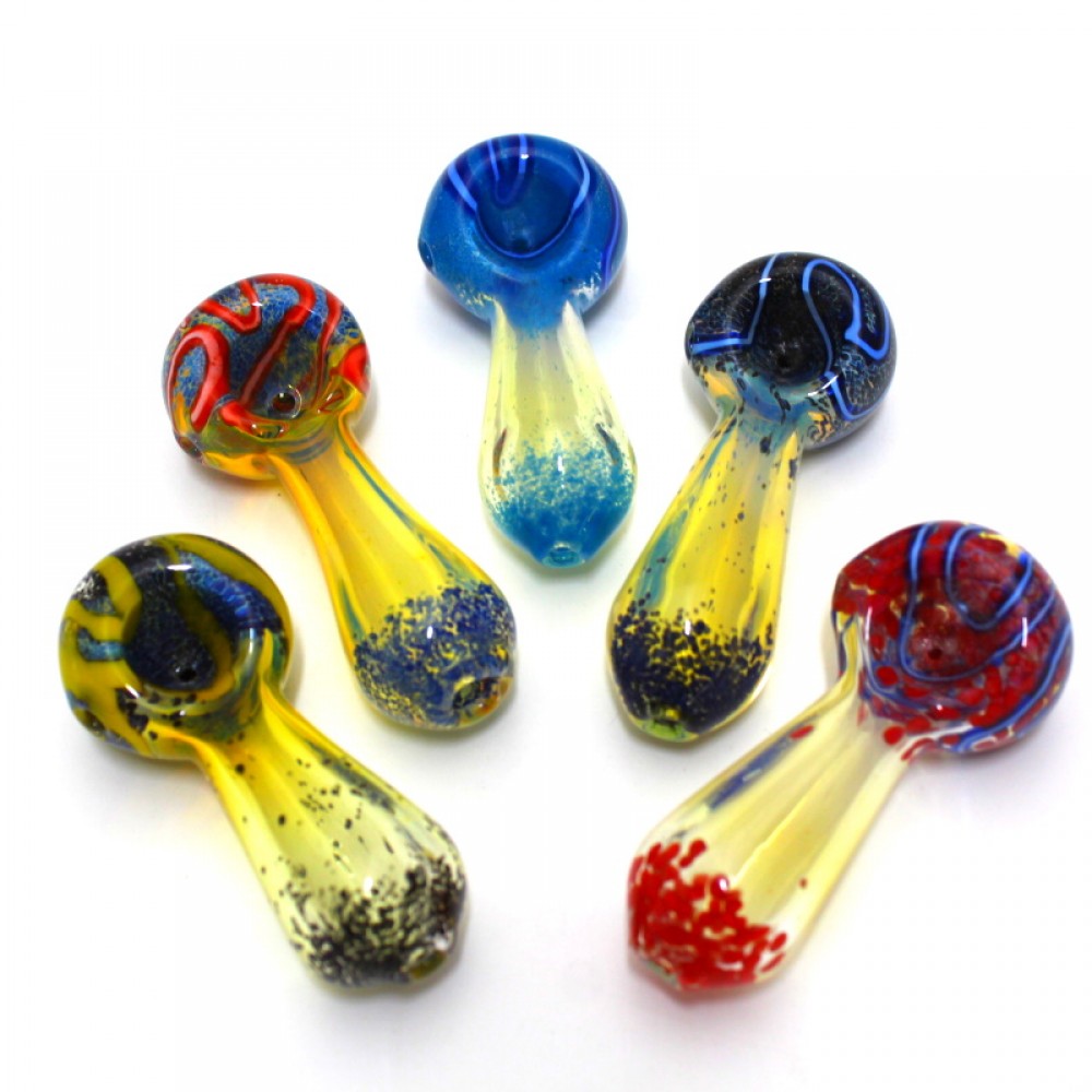 3'' Color Head Glass Hand Pipe