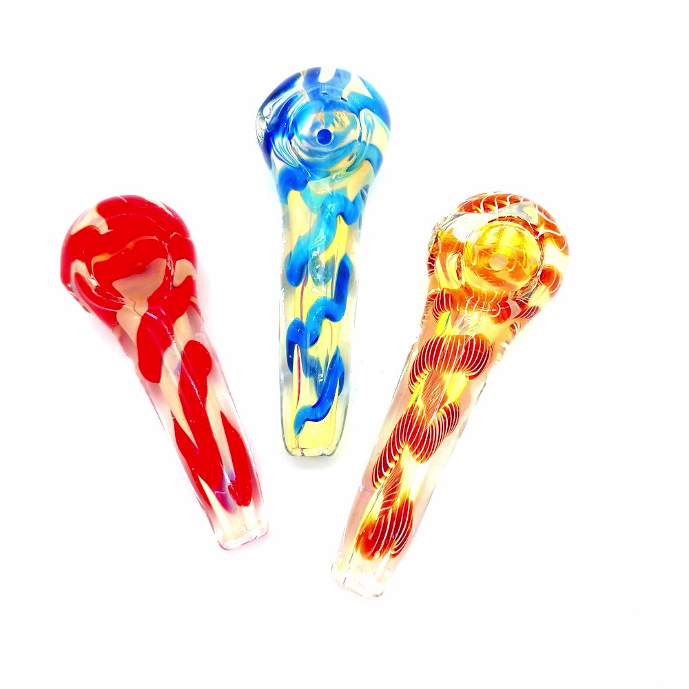 3'' Fancy  Design Glass Hand Pipe