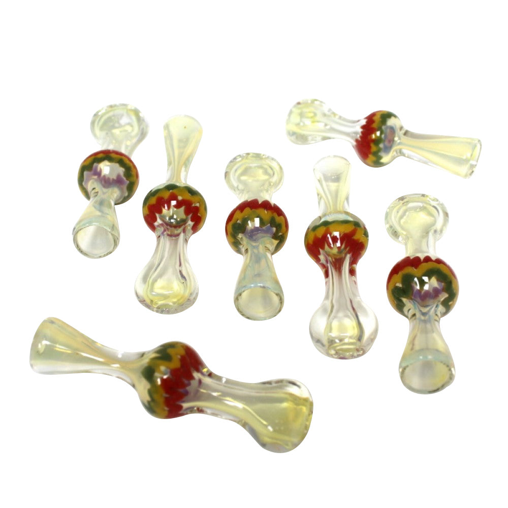 3'' Rasta Color Round Design Chillum